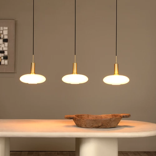 Lucide SINGALA - Suspension - 3xE27 - Or Mat / Laiton - ambiance 1